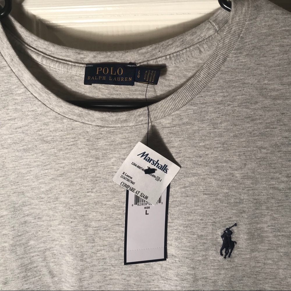 Polo T-Shirt, men’s gray new with tags size L